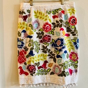 Moulinette Soeurs embroidered skirt from Anthropologie.  Size 8